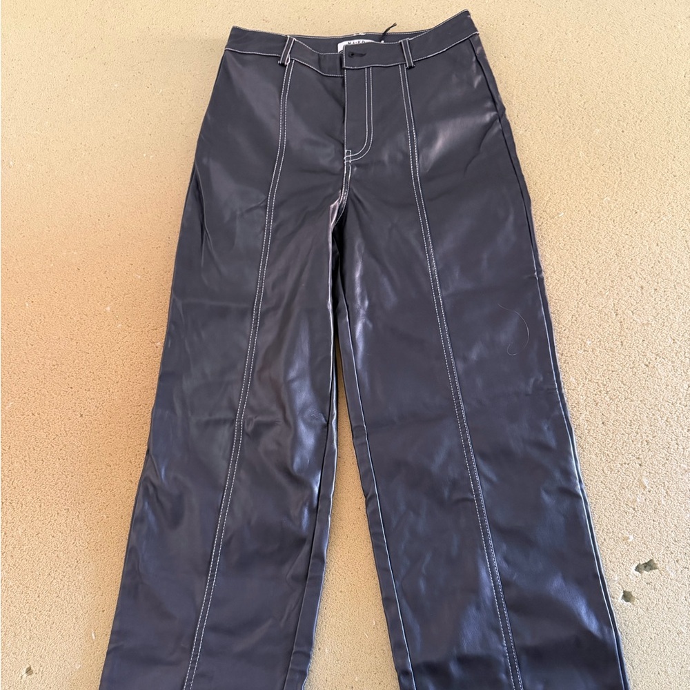Black Faux Leather Pants